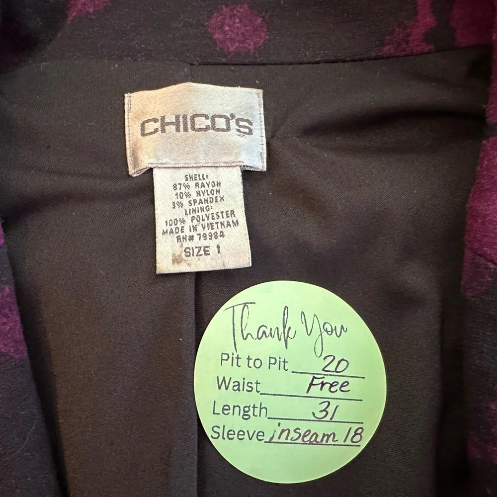 Chico’s All About the Berries Ponte Knit Blazer - Picture 6 of 6